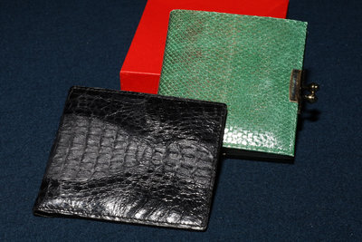 6/2結標 名牌 鱷魚皮 零錢包 皮夾 兩件 B051067 -配件 女用包包 手提包 肩背包 皮包 皮夾 財布