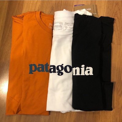 【熱賣精選】 PATAGONIA simple letter printing couple T-shirt