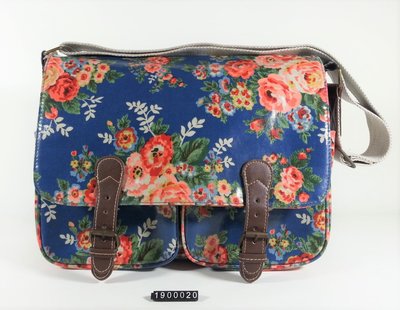 日本帶回 Cath Kidston 肩背包 斜背包 深藍色底 橘色花 1900020