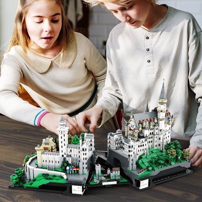 拼裝模型 兼容星堡新天鵝堡大型街景積木成人高難度夢幻城堡拼裝益智8#促銷 #現貨