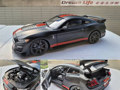 【Maisto 精品】1/18 2020 Ford Mustang Shelby GT500 全新消光黑~特惠價~!