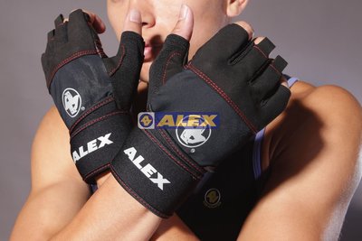 ALEX POWER 手套 重量訓練手套 舉重/單車/健力/健身/耐磨/防滑 A-38 尺碼 M/L/XL