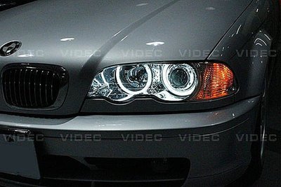 威德汽車精品 BMW  98-01 E46 2D 雙門 大燈 魚眼 光圈 總成 搭配 HID 效果100分