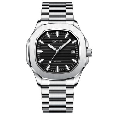 腕錶禮物時尚休閒鸚鵡螺時尚機械錶夜光防水鋼錶帶男表簡約商務男士手錶