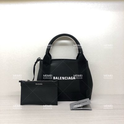 30年老店 預購 BALENCIAGA Navy Cabas XS 皮革 牛皮 手提 斜背包 機車包 390346