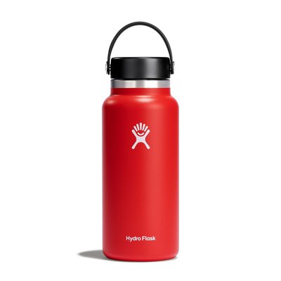 【Hydro Flask】贈水壺袋 寬口 32oz 946ml 棗紅 美國 不鏽鋼保溫保冰瓶 保冷保溫瓶
