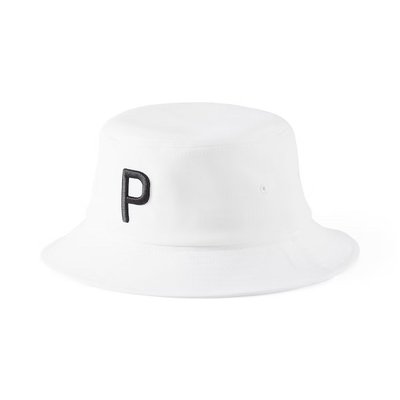 [小鷹小舖] PUMA GOLF 02473202 高爾夫P漁夫帽 高爾夫球帽 寬大的帽簷 透氣舒適 涼爽乾燥 白色