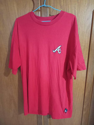亞特蘭大勇士隊(Atlanta Braves)紅色純棉圓領短袖T恤