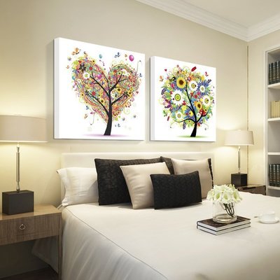 抽象發財樹沙發背景牆掛畫臥室無框畫餐廳壁畫現代簡約客廳裝飾畫(22款可選)