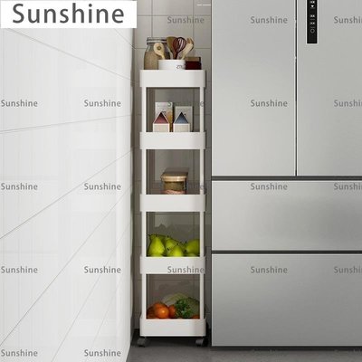 [Sunshine]廚房收納 廚房夾縫置物架落地多層20cm寬超窄冰箱縫隙架靠墻30cm側收納架子