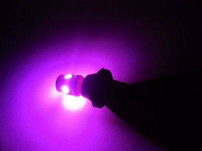 粉紫光 T10 5顆5050.SMD(15晶).炸彈燈泡.牌照燈泡.小燈.儀表燈.狼牙棒 (LED.1210.3528.