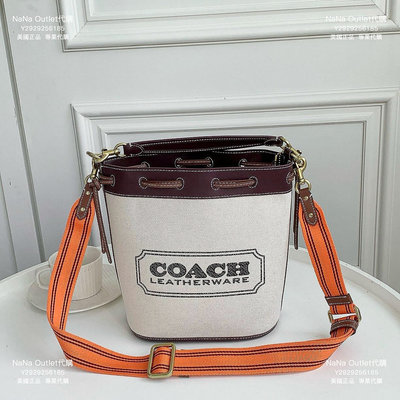 七七代購 COACH C8467 REXY 蔻馳新款 LOGO印花 女士水桶包 單肩斜挎包 手提女包 側背桶包