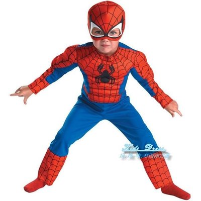 妍媽咪兒童禮服出租~Spiderma立體肌肉蜘蛛人小童服裝~萬聖節造型派對