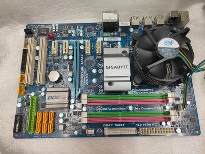 技嘉GA-EP43T-UD3L主機板 + Intel Core 2 Quad Q8200 2.33G四核CPU含風扇