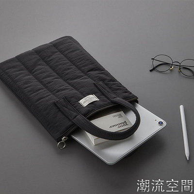 韓版太空棉手提電腦包 平板鍵盤包 Macbook Air M1/M2 Pro 13吋 iPad 11吋蘋果電-潮流空間