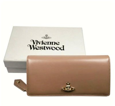 Vivienne Westwood (堅果棕色) 真皮兩摺長夾 皮夾 錢包｜100%全新正品｜特價!