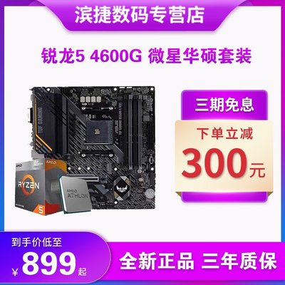 【熱賣精選】AMD銳龍R5 4600G散片套裝華碩B450M微星昂達550華擎主板CPU套裝