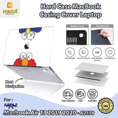 Macbook Air 13 2019 2020 硬殼外殼筆記本電腦保護套可愛卡通 Elmo 型號防刮, 帶有橡膠支腳,