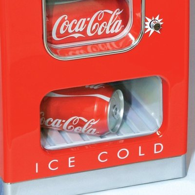 【促銷】美式復古可口可樂迷你販售機10罐易拉罐彈出式小冰箱 車載販賣機