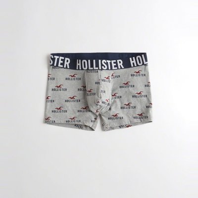 【HOLLISTER Co.】【HCO】【零碼2L】HC男款內褲滿紅鷗字灰 F07180410-37