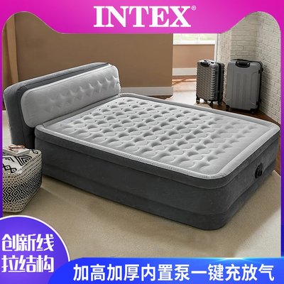 Intex豪華充氣床墊雙人家用內置氣泵自動充氣床可折疊臥~特價