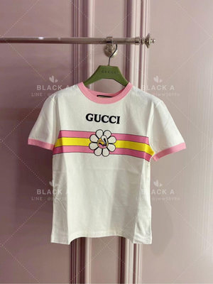 【BLACK A】Gucci x Hattie Stewart 2024 Get It膠囊系列 花朵刺繡短袖T恤 白色 價格私訊