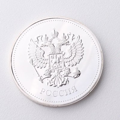 現貨熱銷-【紀念幣】2018新款 俄羅斯克里姆林宮鍍銀紀念章 俄羅斯國徽雙頭鷹紀念硬幣