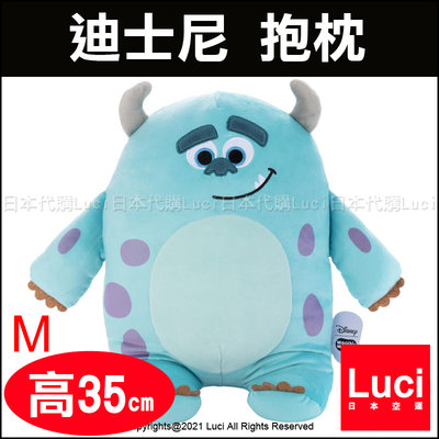 毛怪 Mocchi Mocchi 迪士尼 抱枕 精緻 絨毛娃娃 M號 高35cm 背靠 靠背 枕頭 LUCI日本代購