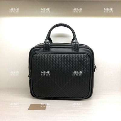 30年老店 預購 Bottega Veneta  黑色 牛皮 編織 手提 旅行包 公事包 商務包 248395 bv