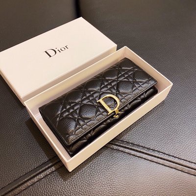 免運【一品香包】新款迪奧時尚錢包 頭層牛皮 內閣超豐 時尚設計 配盒