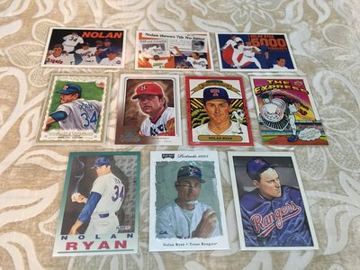 【MLB名人堂巨投Nolan RYAN】精美畫卡9張~一次收藏~機會難得~老卡最美~少左上角那張