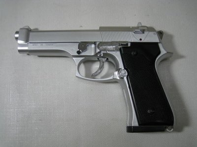 生存遊戲- HFC M92加重手拉空氣槍 M92貝瑞塔AD-211S手槍玩具槍-銀色(CO2槍瓦斯槍空氣槍/水彈槍吸