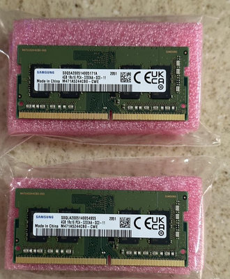 出清 原廠 三星 筆電 4G DDR4-3200 記憶體 RAM