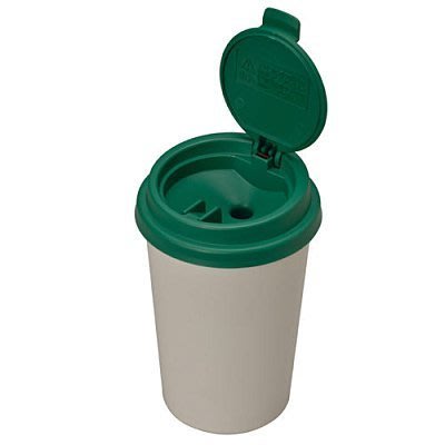 亮晶晶小舖-(綠色)咖啡杯型煙灰缸 日本精品 SEIWA W822 咖啡杯造型 菸灰缸 車用菸灰缸 咖啡杯
