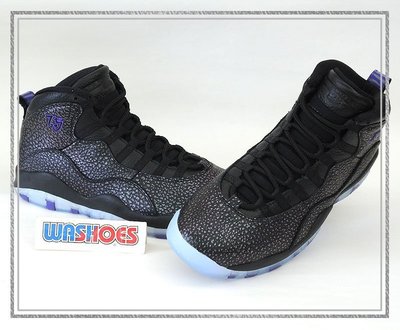 Washoes Nike Air Jordan 10 黑紫 巴黎限定 反光變色 310805-018 台灣未上市 現貨