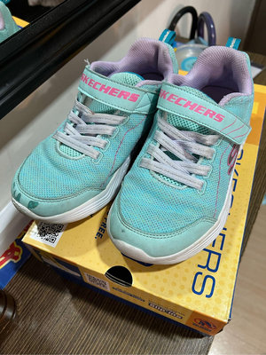 Skechers 童鞋 運動鞋 女童 慢跑鞋球鞋 尺寸21號 藍色 二手出清