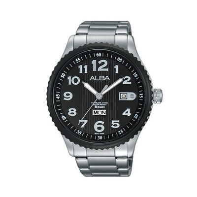 「官方授權」ALBA 雅柏 PRODUCT 男 安全帶扣 石英腕錶(AV3507X1) 45mm