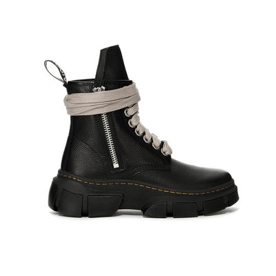 [全新真品代購] Rick Owens X Dr. Martens 1460 黑色皮革 中筒 靴子 / 馬汀靴