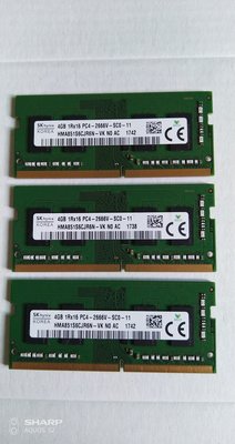 【賣可小舖】筆電用 Hynix 原廠 DDR4-2666 4G 850元 記憶體 1Rx8