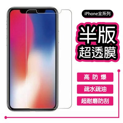 半版 9H 鋼化保護貼 iPhone 11 Pro Xs Max Xr 8 7 plus 全系列 強疏水疏油 超耐磨