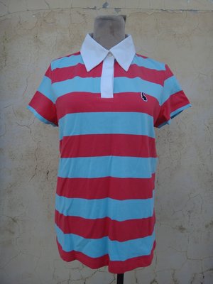 jacob00765100 ~ 正品 Paul Smith PINK 桃紅藍雙色橫紋 短袖 POLO 衫 size:XL