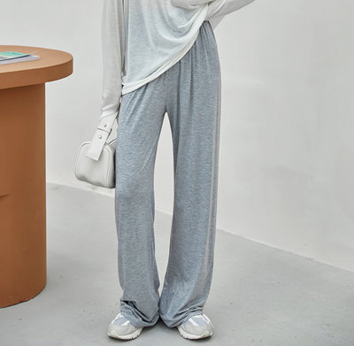 ＳｅｙｅＳ  街頭個性時尚運動風灰色寬鬆直筒棉褲