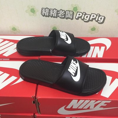 【豬豬老闆】Nike Benassi JDI 黑底 白字 拖鞋 【現貨】 343880-090 男鞋 US8~US11