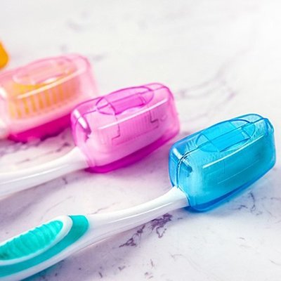 現貨 盒蓋 牙刷 衛生 頭套 牙刷 便攜保護 戶外旅行 抗菌 潔淨 出差 ❃彩虹小舖❃【G021】便攜式牙刷盒蓋(1入)