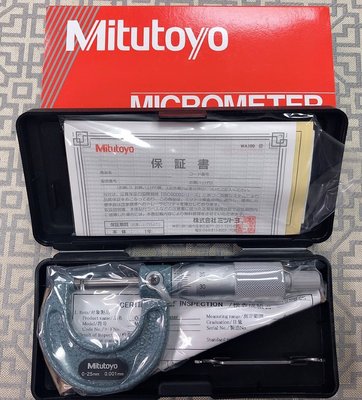 【量具商行】Mitutoyo三豐分厘卡 外徑測微器103-129 0-25mm 現貨未稅
