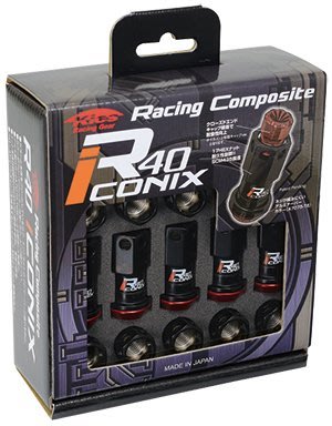 【翔浜車業】KYO-EI RACING COMPOSITE R40 CONIX鍛造鋁圈螺帽組(貫通)(黑)