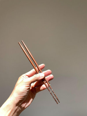 日本回流 火箸 火缽筷 碳取 銅打出火筷子 炭夾 日式茶道具
