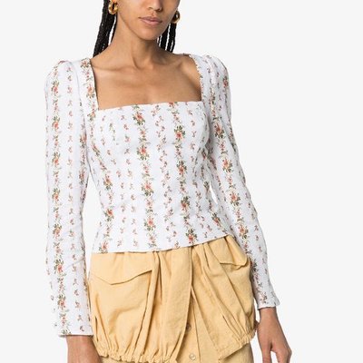 Reformation Fillmore floral print blouse 女印花上衣 限時折扣代購中