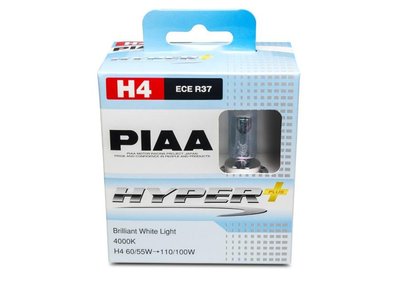 【翔浜車業】PIAA HYPER PLUS+ 4000K H4 大燈燈泡/霧燈燈泡(60/55W提升至110/100W)