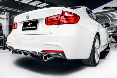 【政銓企業有限公司】BMW F30 F31 MTECH 專用P款 高品質 抽真空 卡夢 後下巴 雙邊單出 現貨 免費安裝